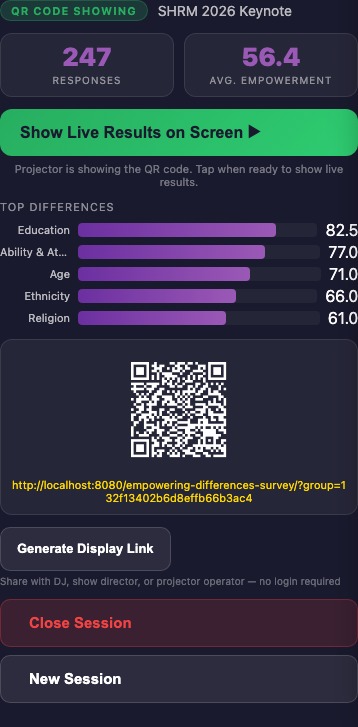 Empowering Differences running as a native experience inside the NextWave Emcee Controller